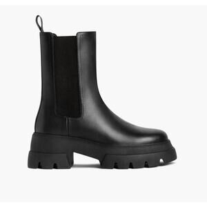 Thursday Women’s Reign Black Leather Lug Sole Chelsea Boots Combat 8 Chunky